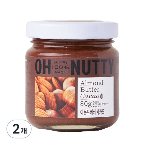 오넛티 아몬드버터 카카오, 80g, 2개