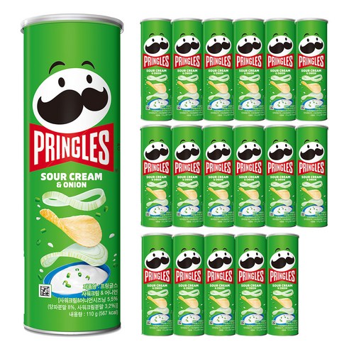 프링글스 양파맛, 110g, 18개