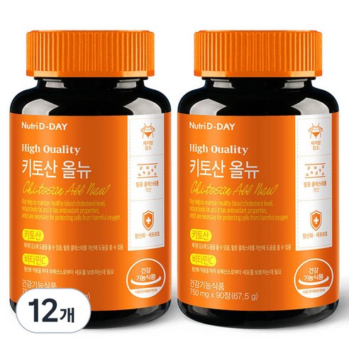 뉴트리디데이 다이어트 키토산 올뉴, 90정, 12개