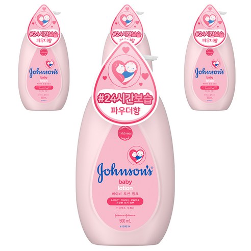 존슨즈베이비 로션 핑크, 500ml, 4개