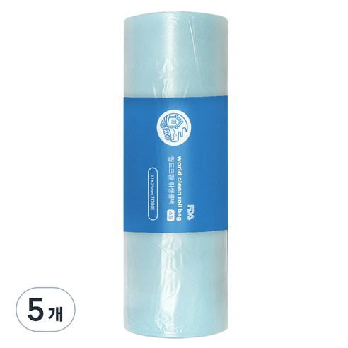 월드크린 위생롤백 민트 소 17 x 25 cm, 소(S), 5개, 200개입