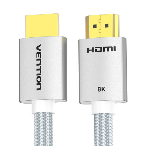 벤션 8K 아이언실버 HDMI V2.1 모니터 케이블, 1개, 2m