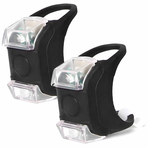 스피드윈 실리콘 LED 라이트, 블랙, 2개 자전거