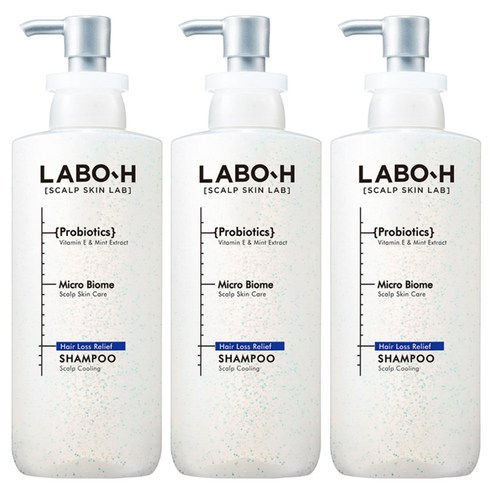 라보에이치 프로바이오틱스 탈모증상완화 샴푸 두피쿨링, 3개, 400ml