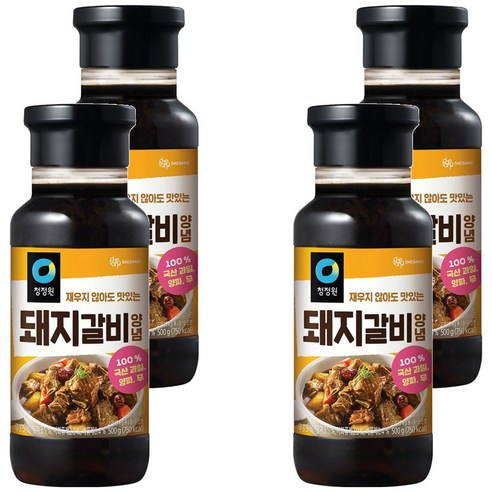 청정원 전통 돼지갈비양념, 500g, 4개