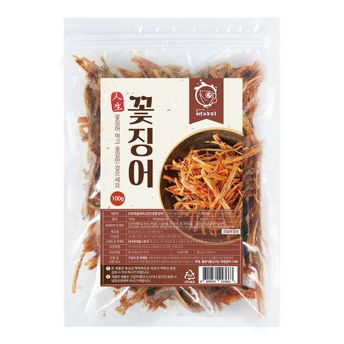 해야미 인생 미니 꽃징어, 300g, 1개