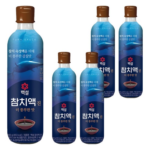 백설 참치액 진 더 풍부한맛, 900g, 5개