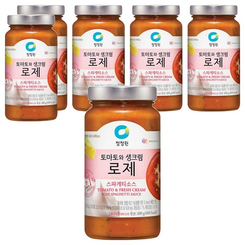 청정원 로제 스파게티소스, 600g, 6개