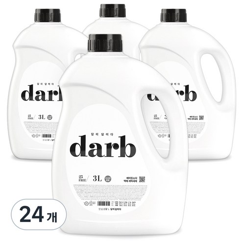 답이답이다 베이킹소다 25無 액체세제 본품, 3L, 24개
