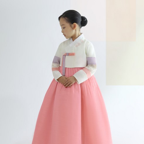 금동이아가한복 여아용 여둥근꽃패치 아동한복세트 AW138 + 복주머니