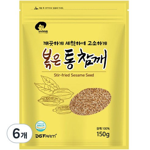 엉클탁 볶은 통 참깨, 150g, 6개