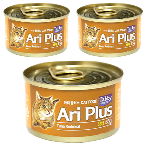 테비토퍼 아리플러스 고양이 간식캔, 참치, 85g, 3개