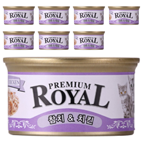 펫스토리 프리미엄 로얄 고양이캔 참치&치킨, 참치 + 치킨, 85g, 8개