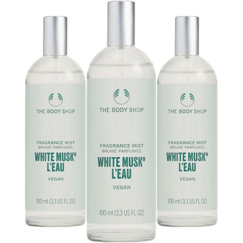 더바디샵 화이트 머스크 로 후레그런스 바디미스트, 100ml, 3개