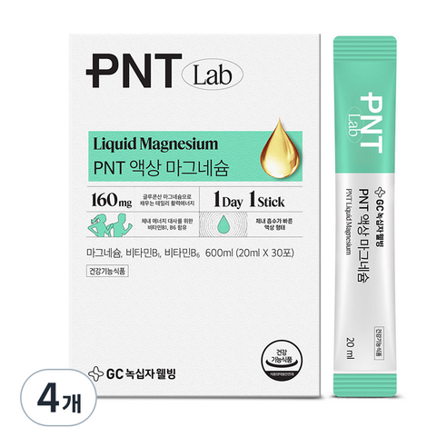 GC녹십자웰빙 PNT 액상 마그네슘, 600ml, 4개