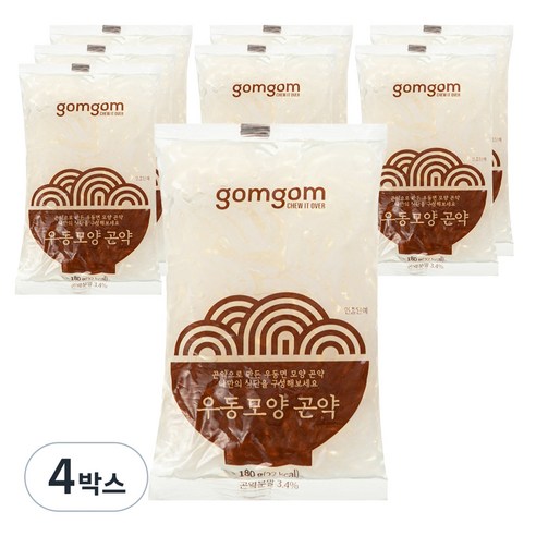 곰곰 우동모양 곤약, 1.44kg, 4박스