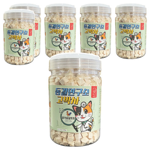 펫츠아일랜드 고양이 동결연구소 고박사 건조 사료, 닭가슴살, 200g, 6개