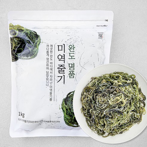 주일 완도 명품 미역줄기, 1kg, 3개