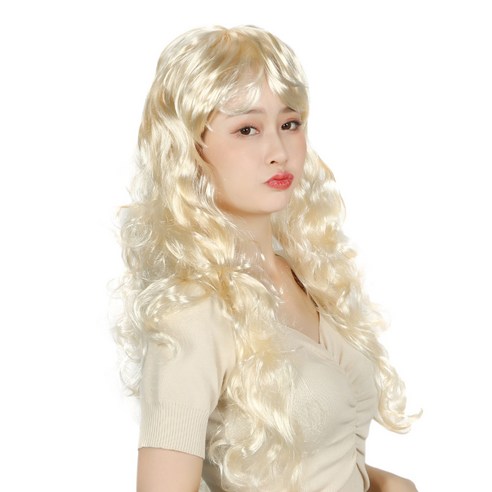 파티 코스프레 가발 웨이브, 02골드