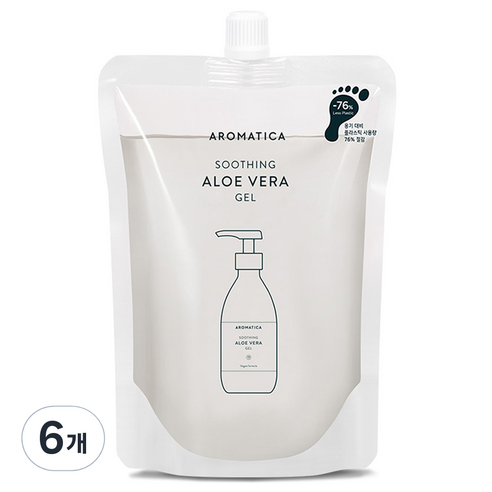 아로마티카 수딩 알로에 베라 젤 리필, 500ml, 6개