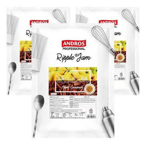 안드로스 애플시나몬 리플잼, 1kg, 3개