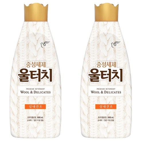 울터치 중성 세제 본품, 1L, 2개