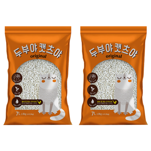 두부야캣츠야 고양이 모래 오리지널, 7L, 2개