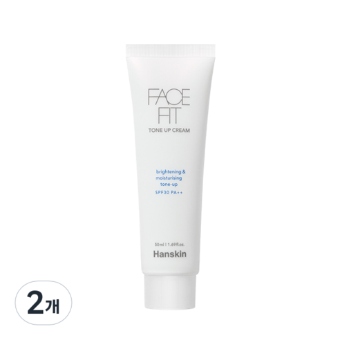 한스킨 페이스핏 톤업크림 SPF30 PA++ 50ml, 화이트, 2개