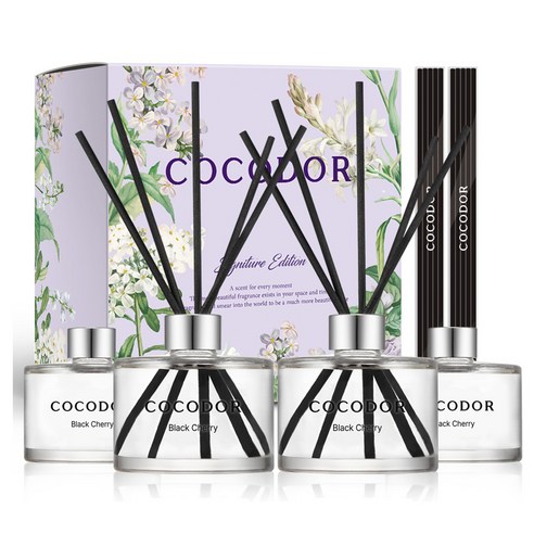 코코도르 퍼퓸 디퓨저, 블랙체리+에이프릴프레쉬, 200ml, 4개