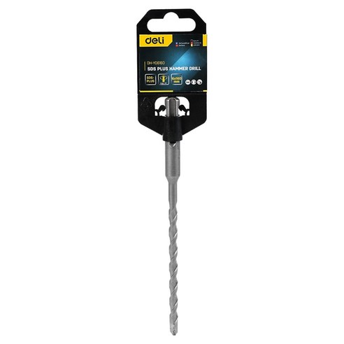 델리 툴즈 SDS Plus 텅스텐 스틸 다용도 해머 드릴 지름 6mm x 160mm 실버 EDH-Y06160, 1개