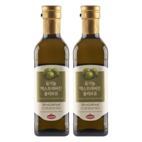 올가홀푸드 유기농 엑스트라버진 올리브유, 500ml, 2개