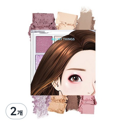 올마이띵스 트루뷰티 아이팔레트, 04 디어자스민, 2개