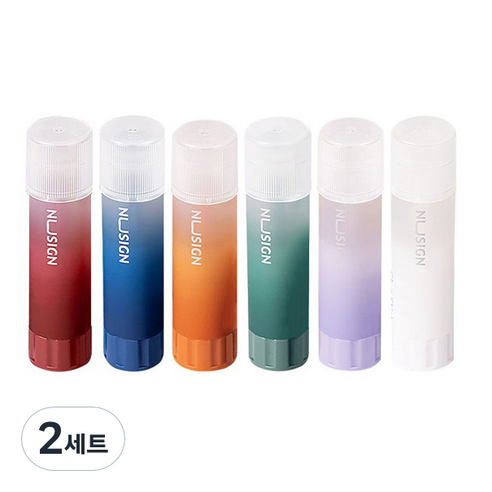 누사인 그라데이션컬러 글루스틱 6종 세트 NS146, 15g, 2세트