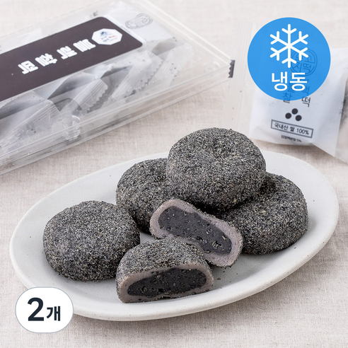 청사초롱 블랙찰떡 (냉동), 60g, 5개입, 2개