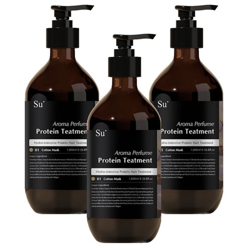 수오가닉 코튼머스크 트리트먼트, 1000ml, 3개