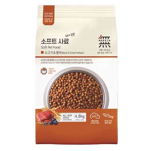 무마진 강아지 전연령용 소프트사료, 오리, 1kg, 1개