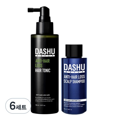 다슈 데일리 데일리 허브 헤어토닉 150ml + 데일리 한방 두피 골드 샴푸 50ml 세트, 6세트