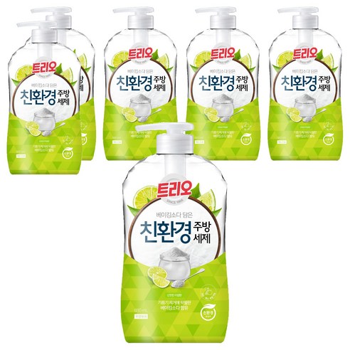 트리오 베이킹소다 담은 친환경 주방세제 라임향, 680ml, 6개