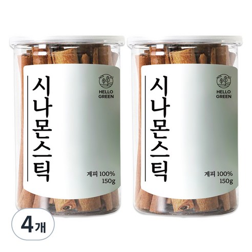 헬로우그린 시나몬스틱, 150g, 4개
