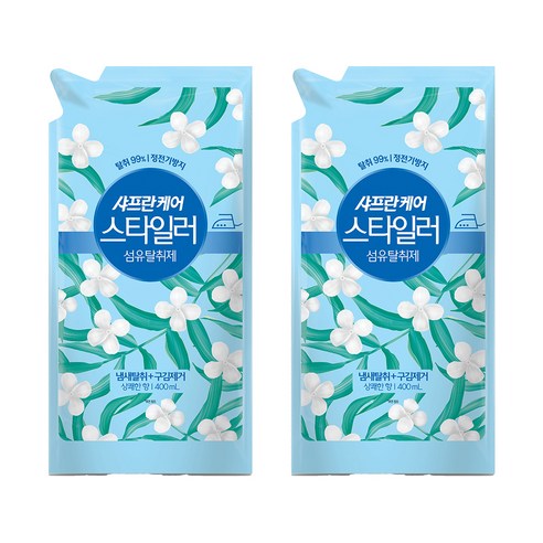 샤프란 케어 스타일러 섬유탈취제 상쾌한향 리필, 400ml, 2개