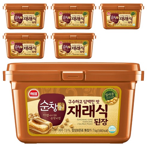 순창궁 재래식 된장, 1kg, 6개