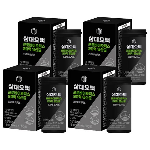 삼대오백 프로바이오틱스 사과식이섬유 유산균 15g, 30정, 4개