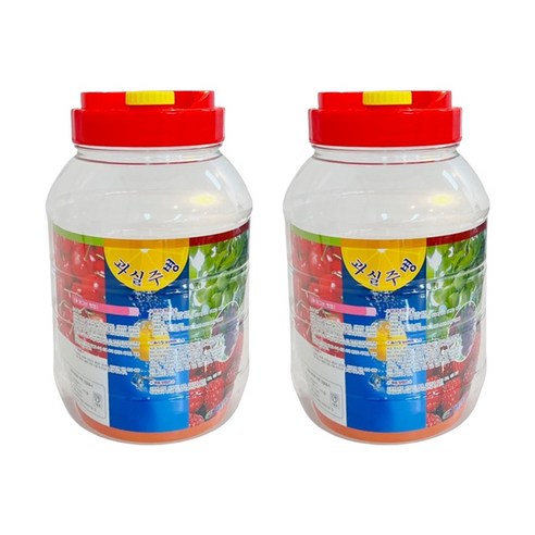 대원기계공업 과실주병 원형 투명, 2개, 10L