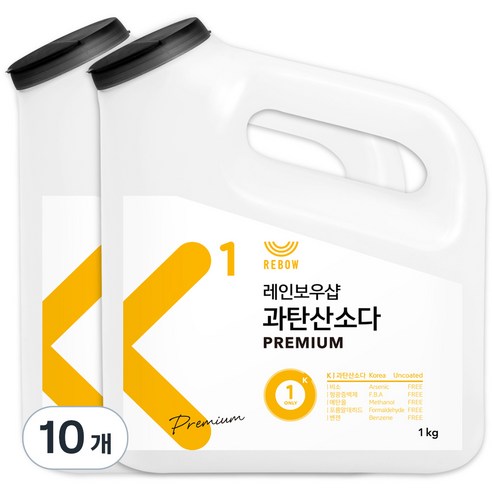 레인보우샵 K1 과탄산소다 프리미엄 왕톡톡이, 1kg, 10개