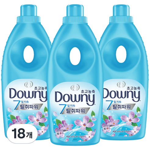 다우니 탈취파워 레몬그라스와 라일락 초고농축 섬유유연제 본품, 1.05L, 18개