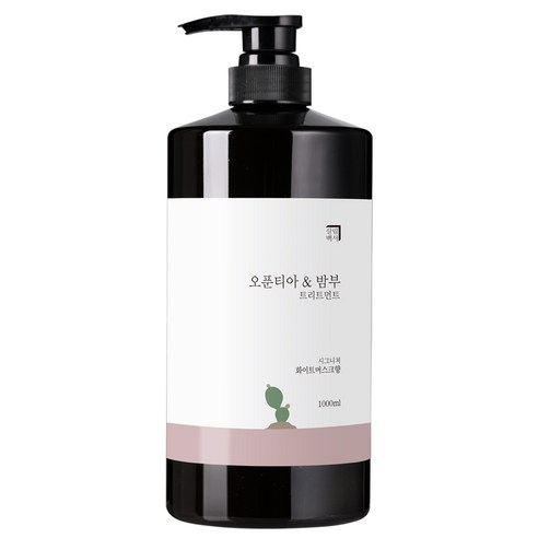 살림백서 오푼티아 앤 밤부 헤어트리트먼트 화이트머스크향, 1000ml, 1개