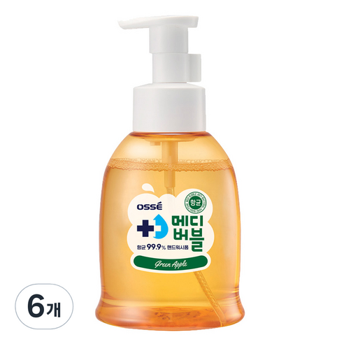 오쎄 메디버블 항균 핸드워시 폼 그린애플향, 500ml, 6개