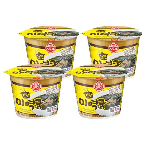 오뚜기 간편미역국 컵국, 9.5g, 4개