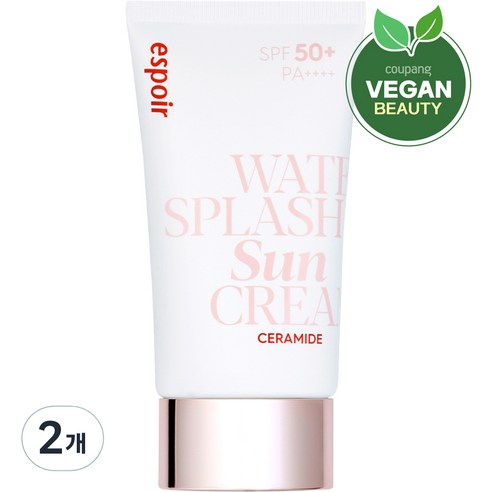 에스쁘아 워터 스플래쉬 세라마이드 선크림 SPF50+ PA++++, 60ml, 2개