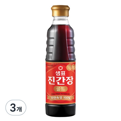 샘표 진간장 골드, 3개, 500ml